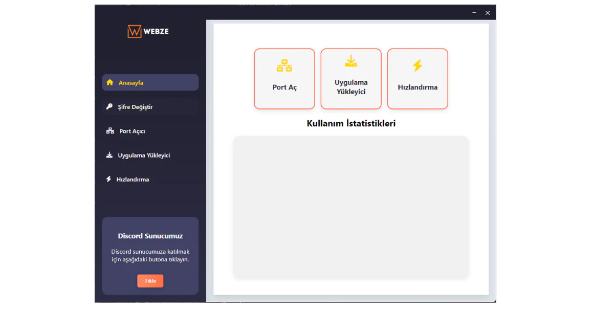 Webze Windows Optimizasyon uygulaması