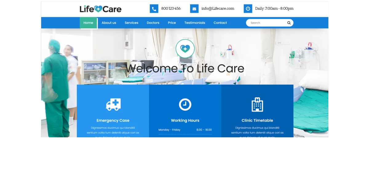 LifeCare | Html Sağlık Teması