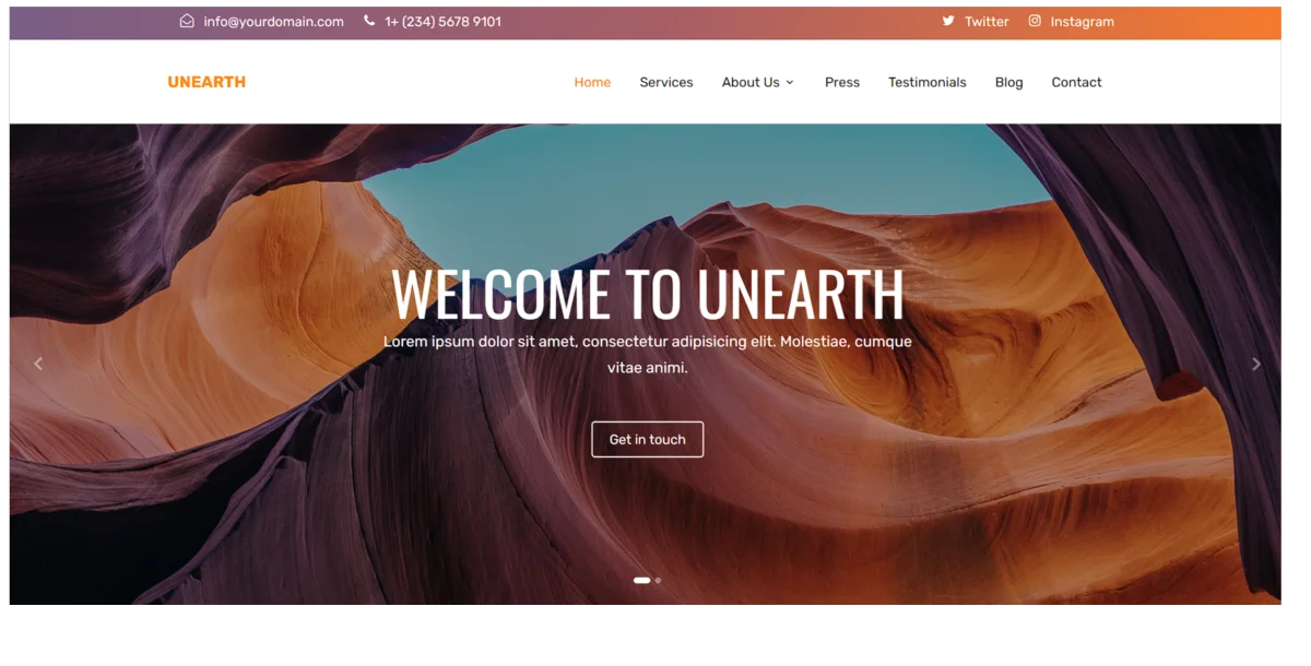 UNEARTH  | Html Dijital Ajans Teması